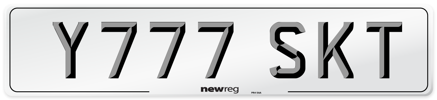Y777 SKT Number Plate from New Reg